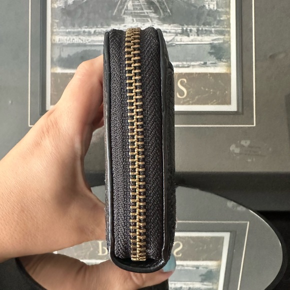 Kate Spade Wakefield Lane Neda Wallet Black Clutch Zip-Around Perforated Leather - Picture 7 of 13